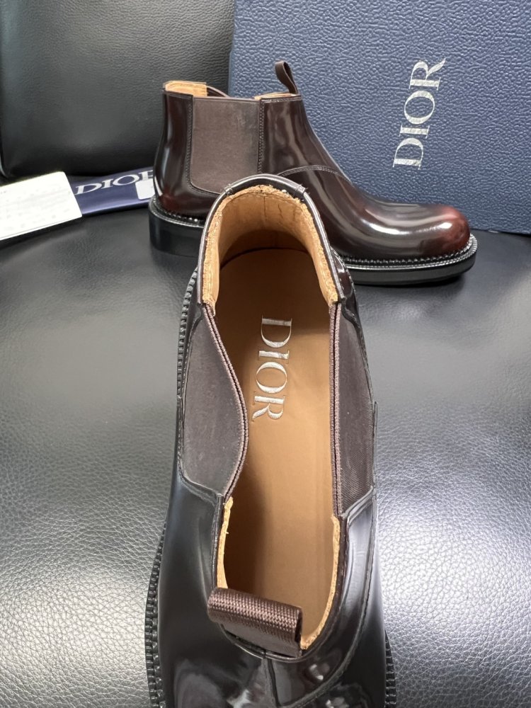 Ботинки мужские челси кожаные лаковые с резинкой фото 7