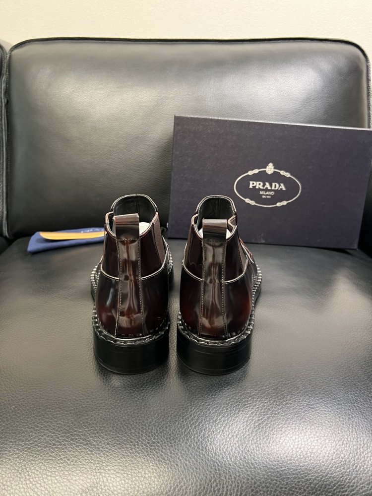 Черевики чоловічі челсі шкіряні лакові з гумкою фото 8