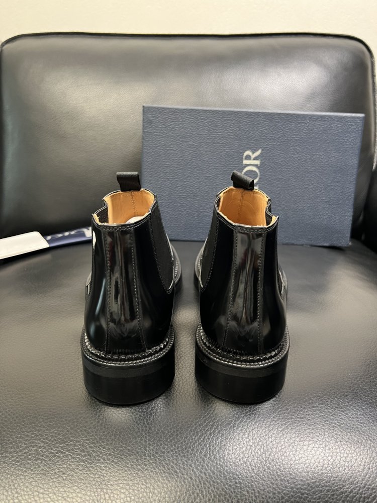Ботинки мужские челси кожаные лаковые с резинкой фото 8