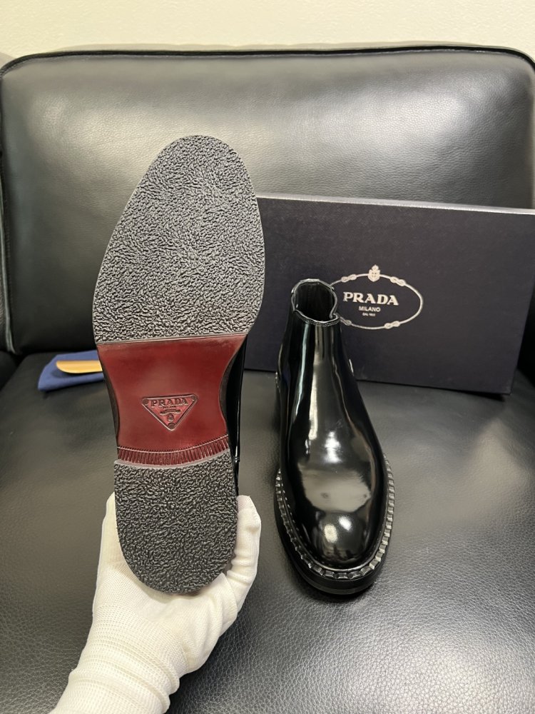 Черевики чоловічі челсі шкіряні лакові з гумкою фото 9