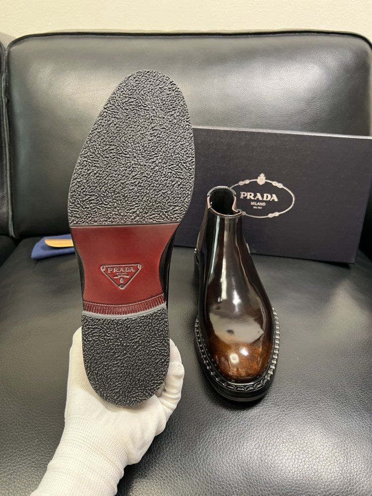 Черевики чоловічі челсі шкіряні лакові з гумкою фото 9