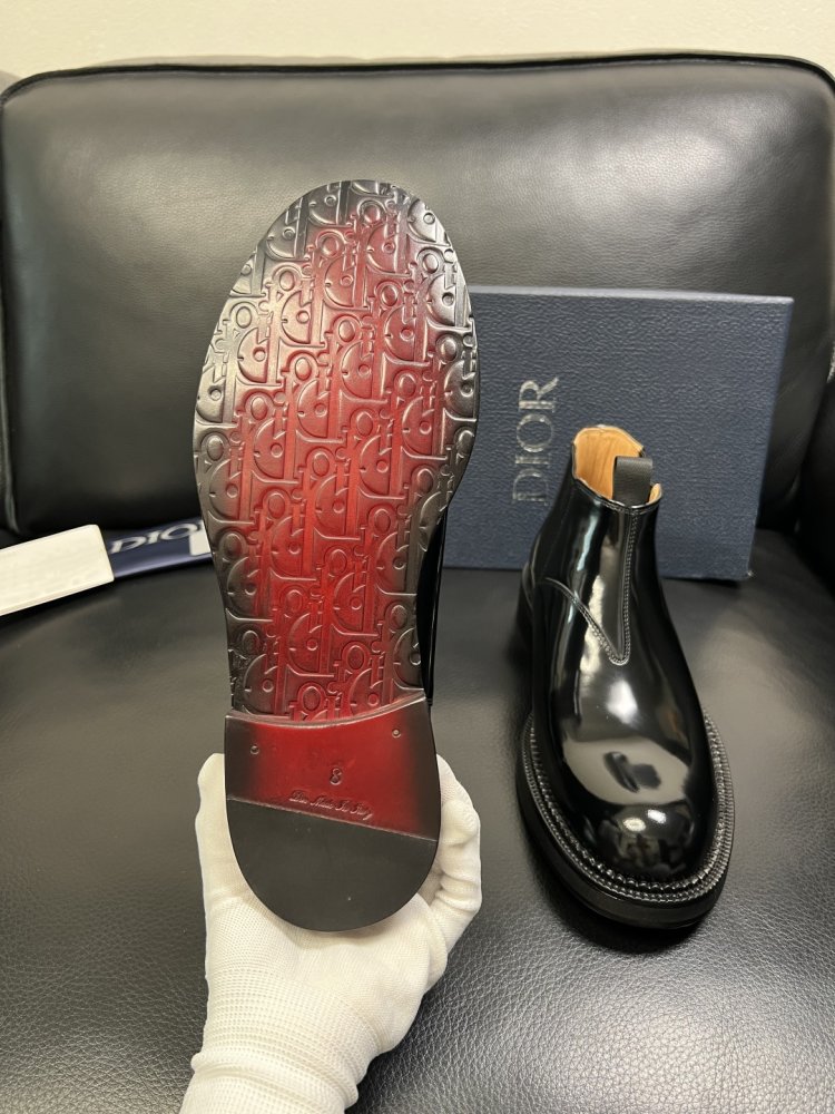 Ботинки мужские челси кожаные лаковые с резинкой фото 9