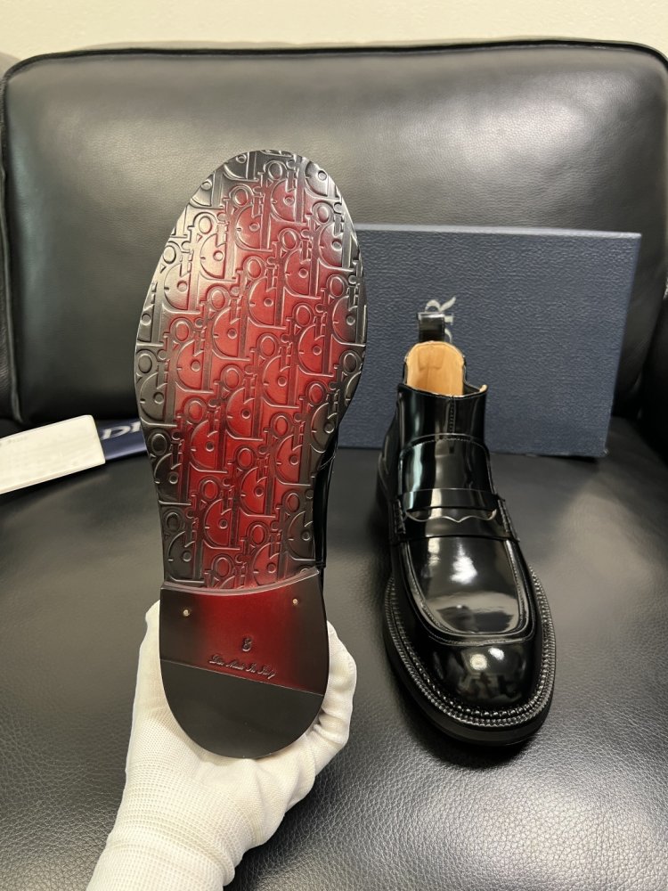 Ботинки мужские челси кожаные лаковые с резинкой фото 9