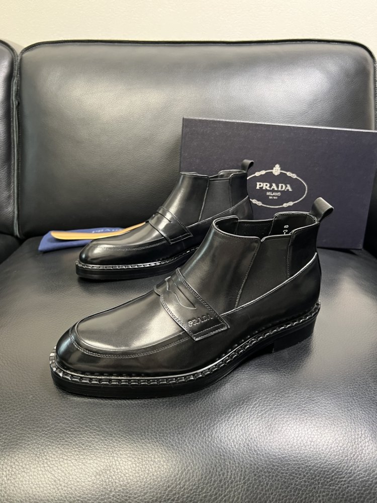 Черевики чоловічі челсі шкіряні з гумкою фото 2