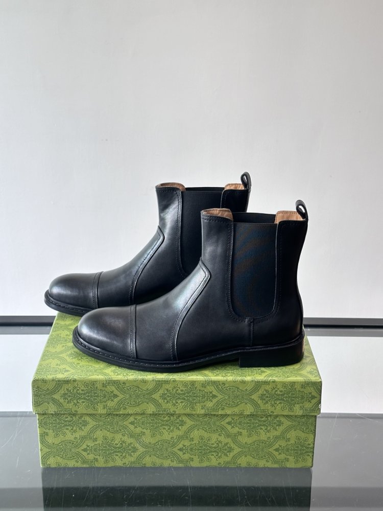 Черевики чоловічі челсі шкіряні з гумкою фото 3