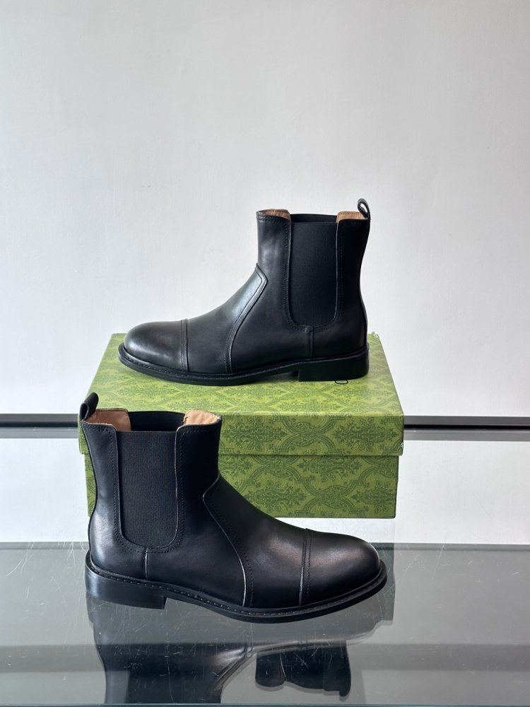 Черевики чоловічі челсі шкіряні з гумкою фото 4