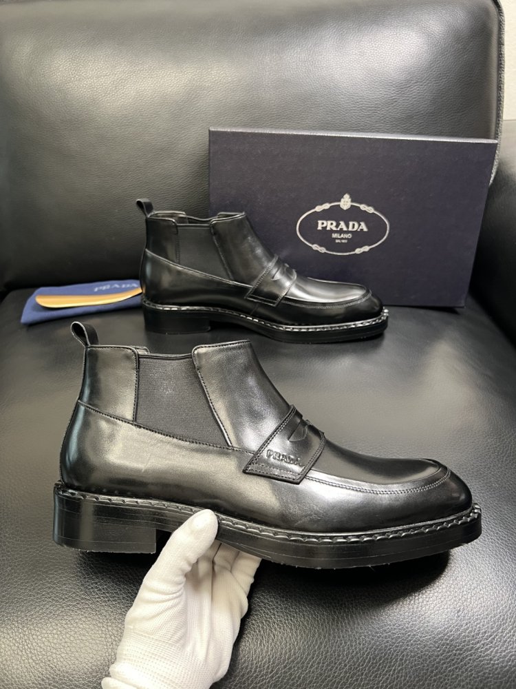 Черевики чоловічі челсі шкіряні з гумкою фото 4