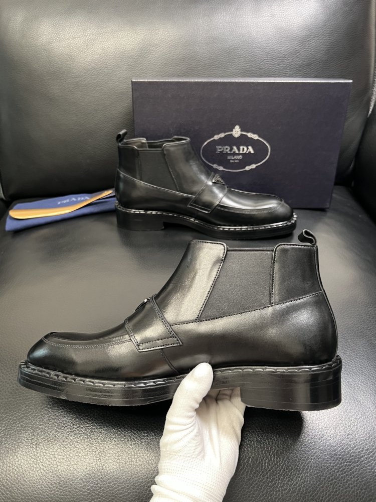 Черевики чоловічі челсі шкіряні з гумкою фото 5