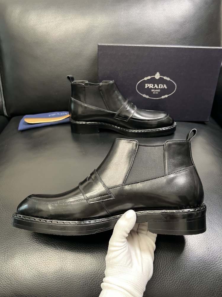 Черевики чоловічі челсі шкіряні з гумкою фото 5