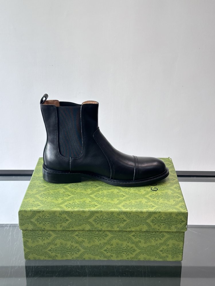 Черевики чоловічі челсі шкіряні з гумкою фото 6