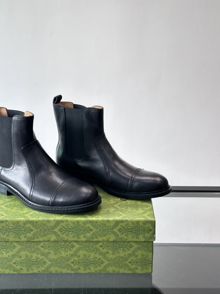 Черевики чоловічі челсі шкіряні з гумкою фото 8