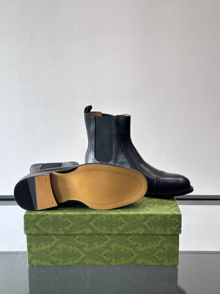 Черевики чоловічі челсі шкіряні з гумкою фото 9