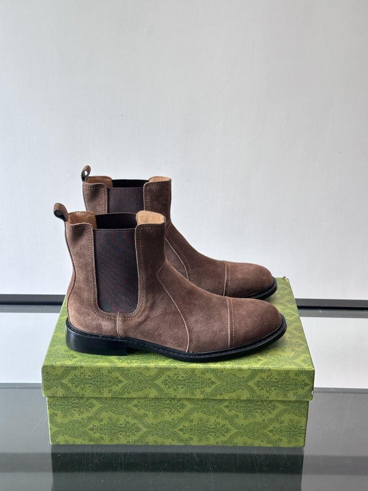 Ботинки мужские челси замшевые с резинкой