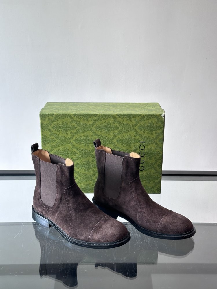Boots men's chelsea suede from gum фото 5