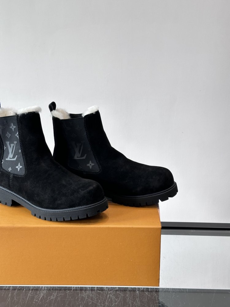 Черевики чоловічі челсі зимові замшеві з хутром фото 8