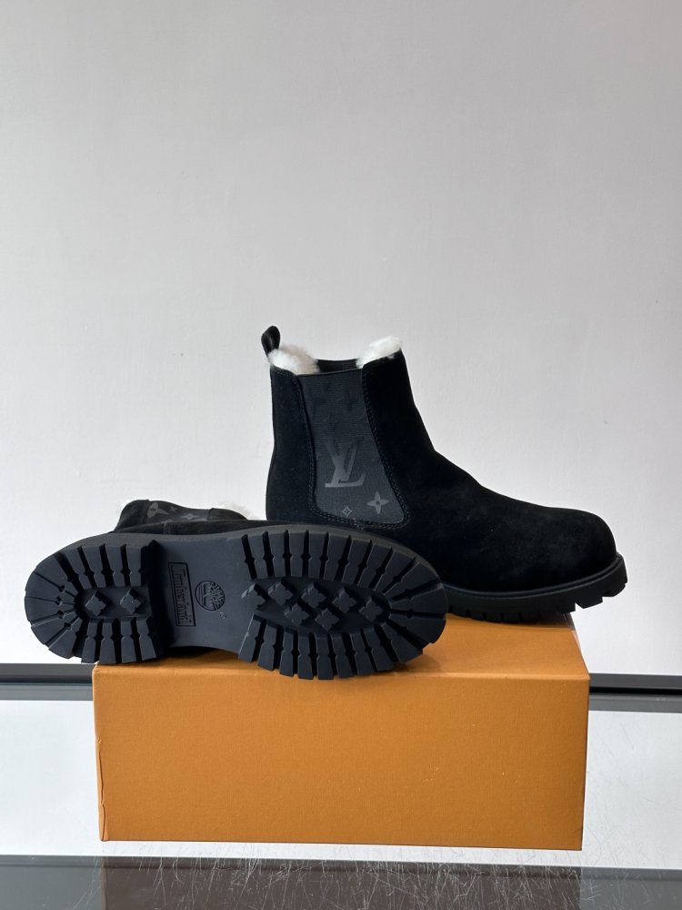 Ботинки мужские челси зимние замшевые с мехом фото 9