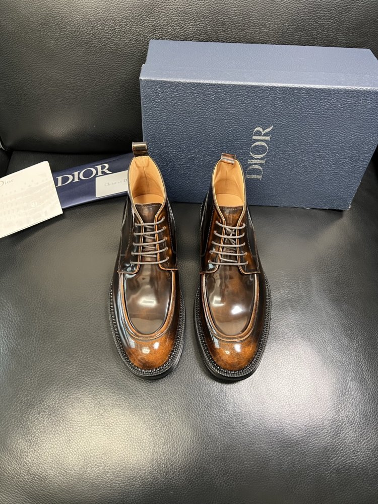 Boots men's leather lac on lace фото 3