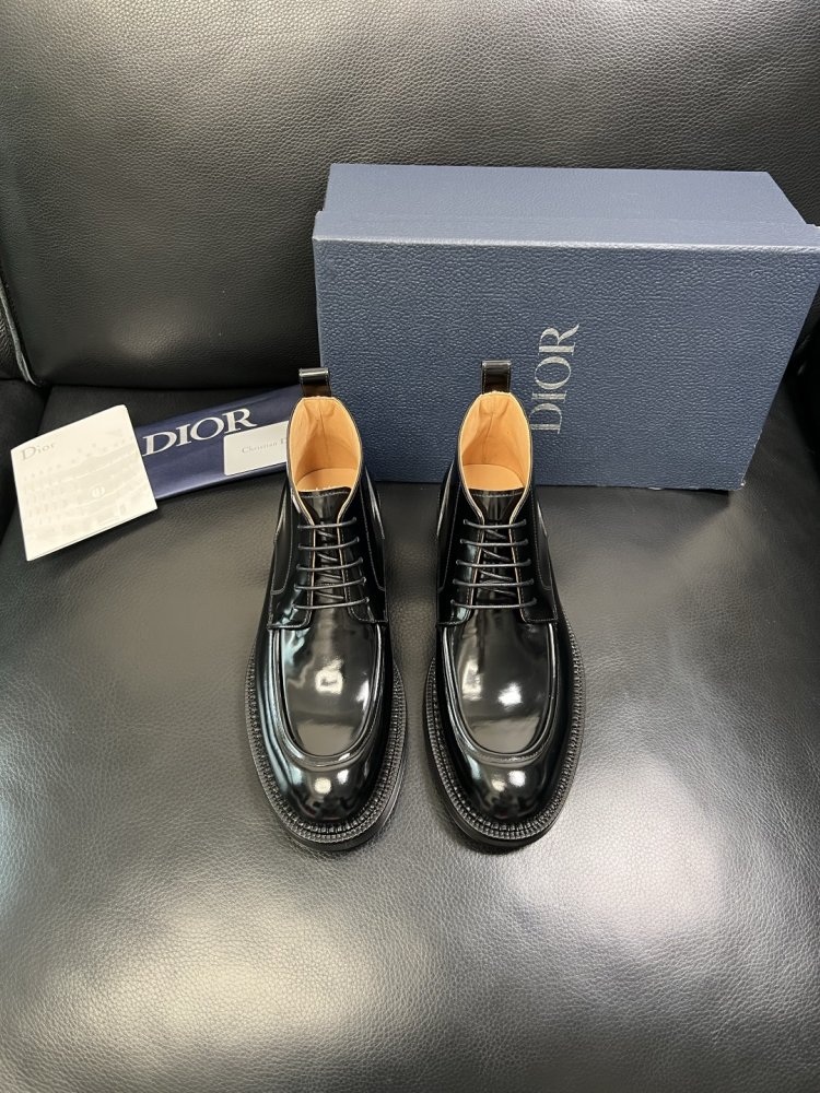 Boots men's leather lac on lace фото 3