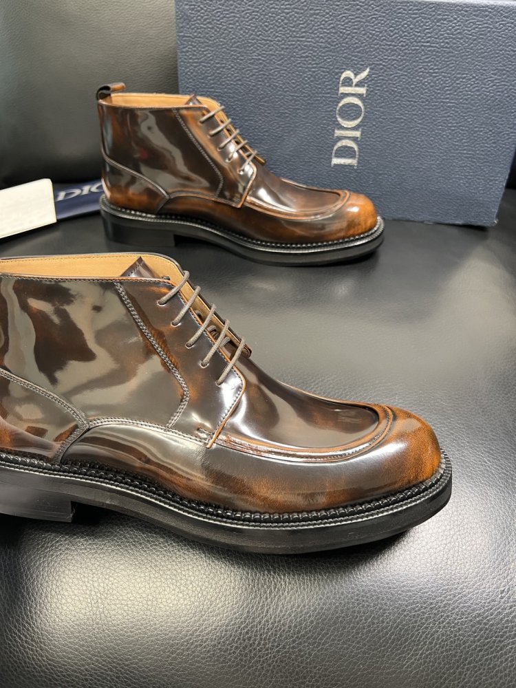 Boots men's leather lac on lace фото 6