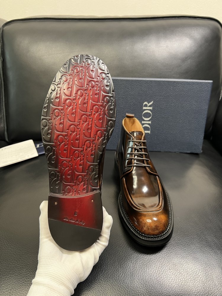 Boots men's leather lac on lace фото 9