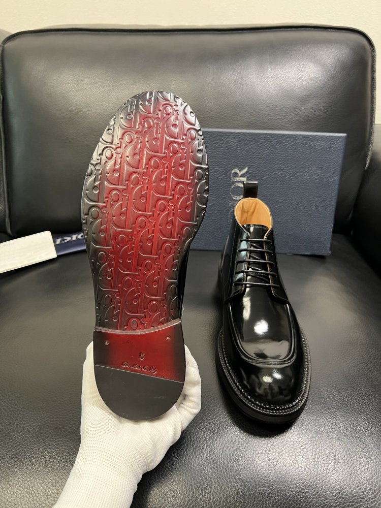 Boots men's leather lac on lace фото 9