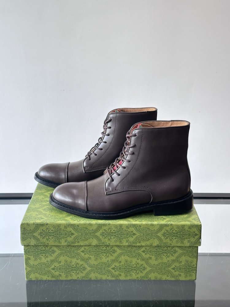 Черевики чоловічі шкіряні на шнурівці фото 3