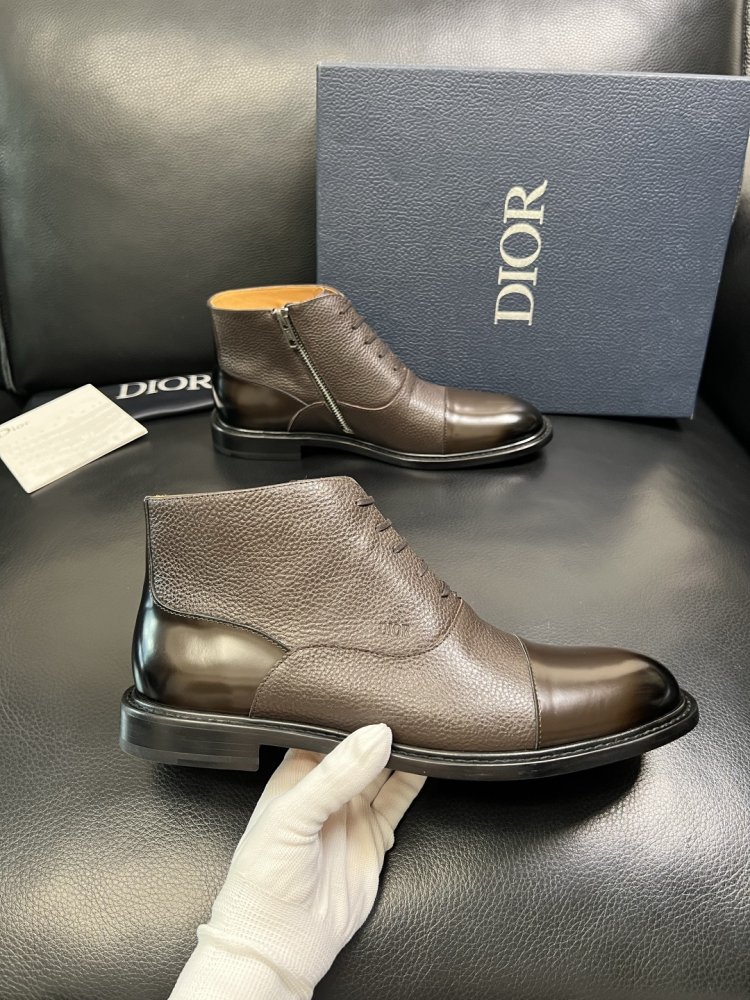 Boots men's leather on lace фото 4