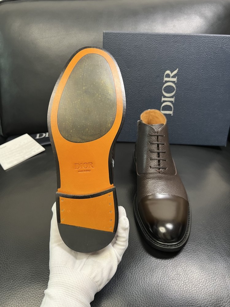 Boots men's leather on lace фото 9