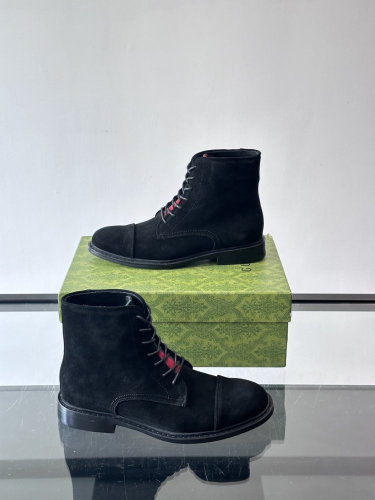 Ботинки мужские замшевые на шнуровке фото 4