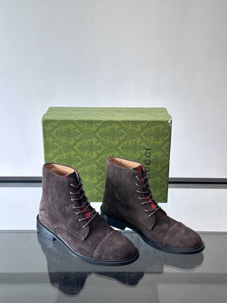 Ботинки мужские замшевые на шнуровке фото 5