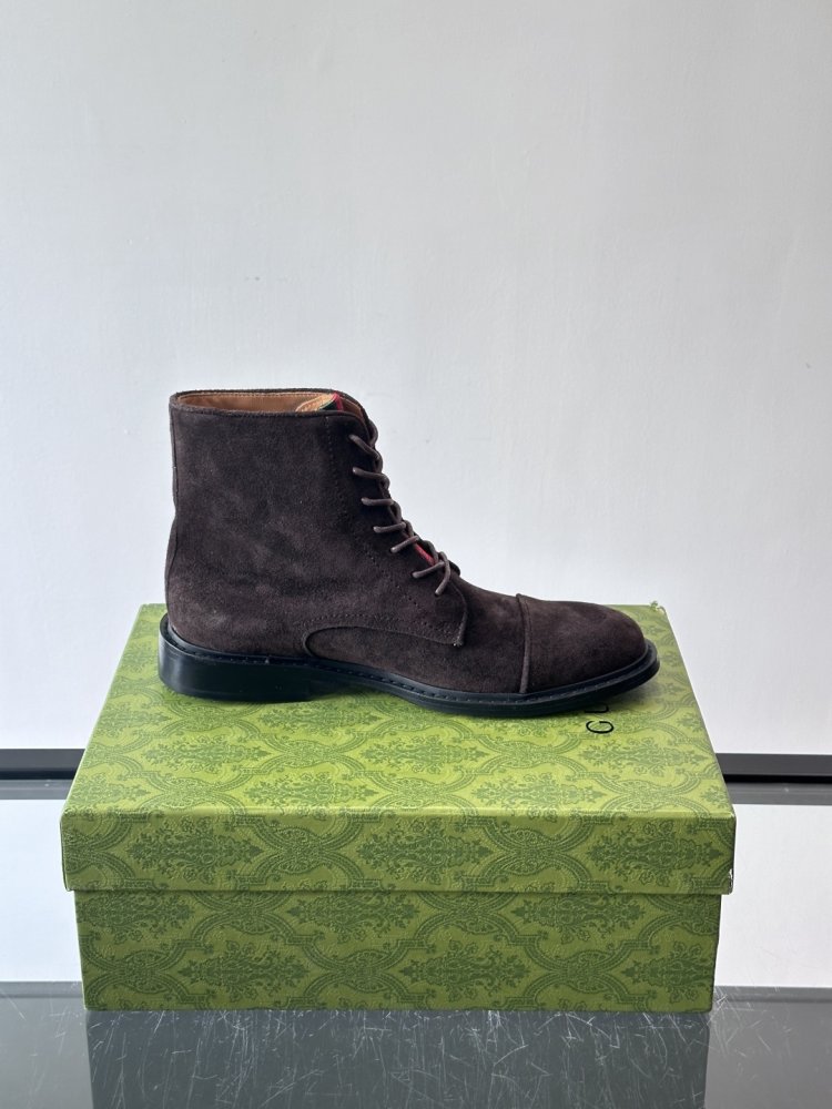 Ботинки мужские замшевые на шнуровке фото 6