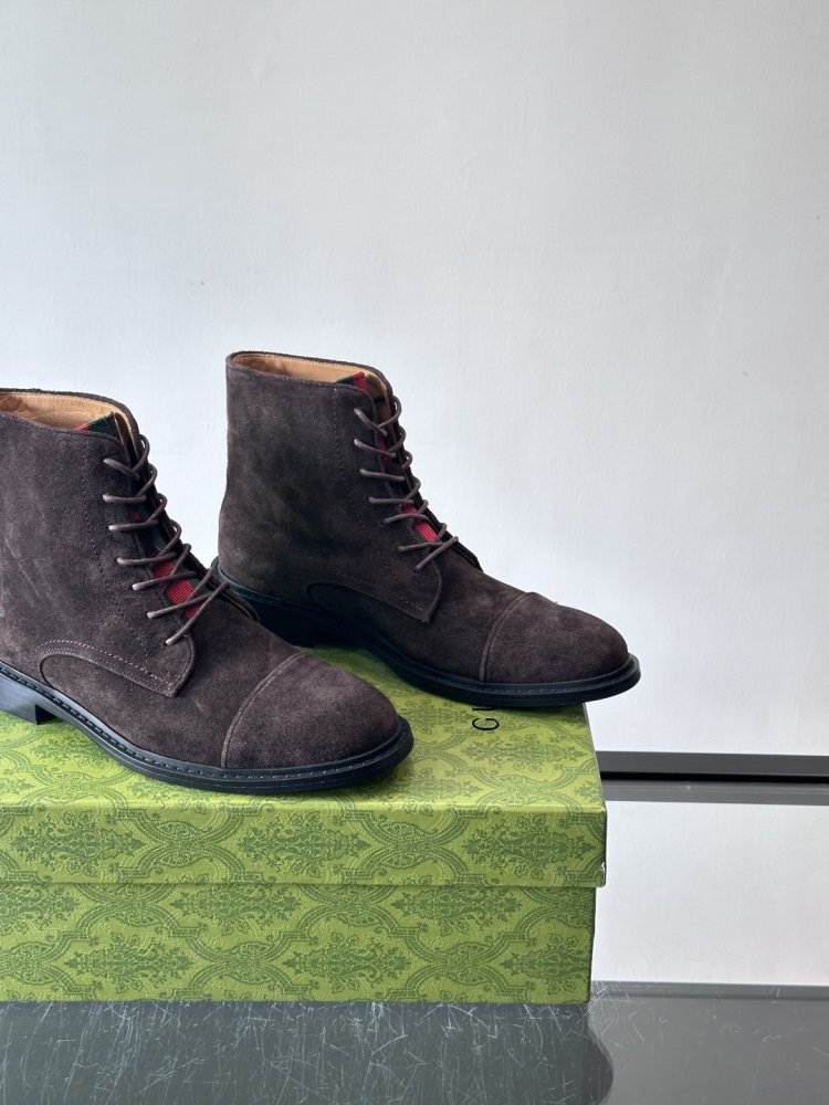 Ботинки мужские замшевые на шнуровке фото 8