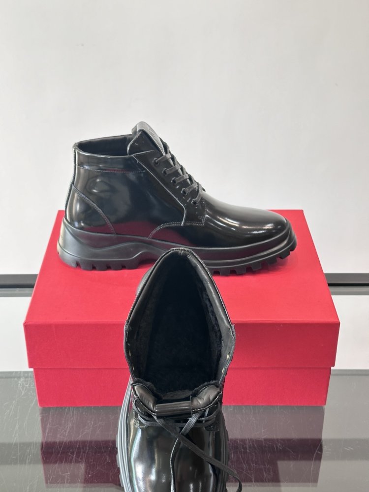 Ботинки мужские зимние кожаные на шнуровке фото 10