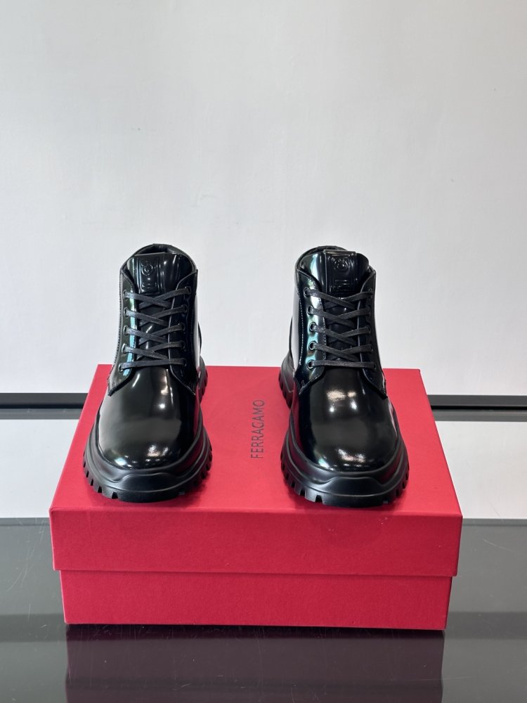 Ботинки мужские зимние кожаные на шнуровке фото 2