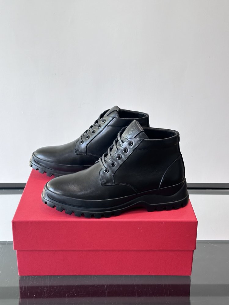 Ботинки мужские зимние кожаные на шнуровке фото 3