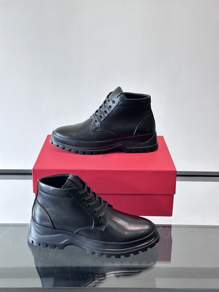 Ботинки мужские зимние кожаные на шнуровке фото 4