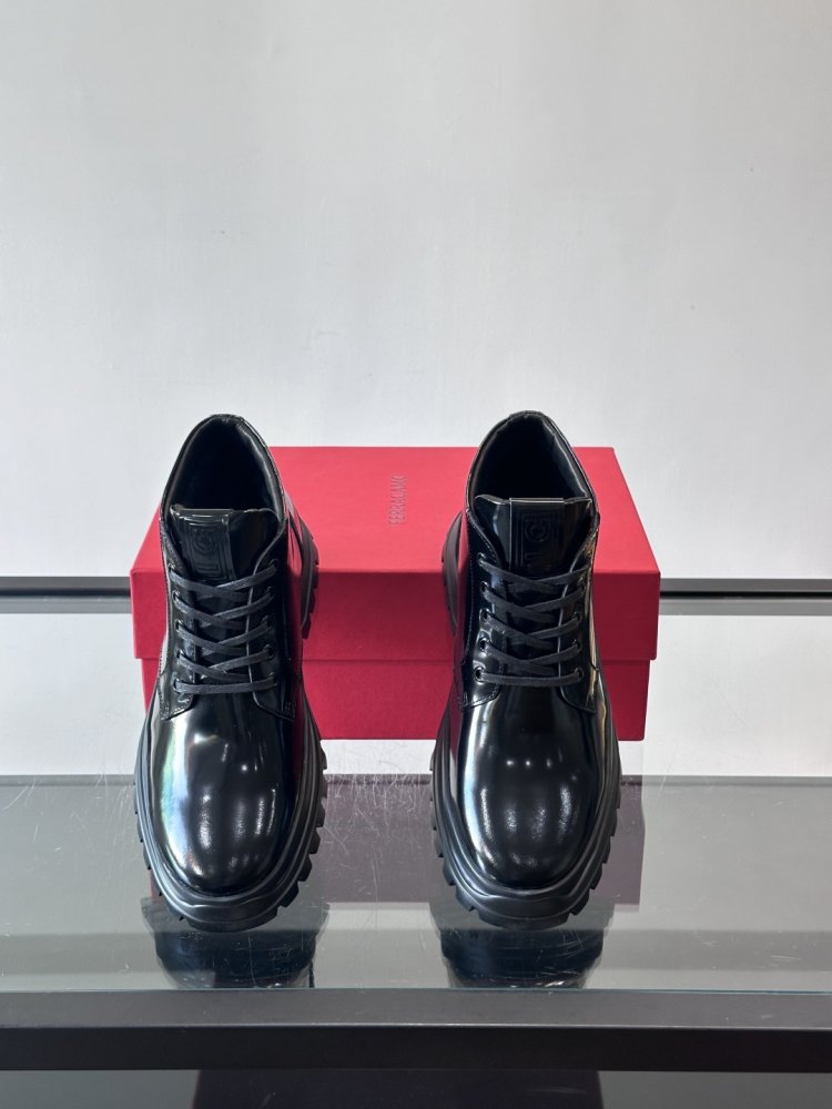 Ботинки мужские зимние кожаные на шнуровке фото 6