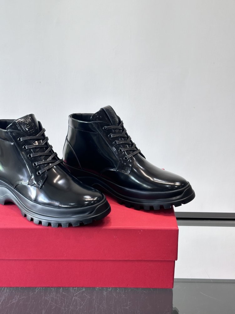 Ботинки мужские зимние кожаные на шнуровке фото 7