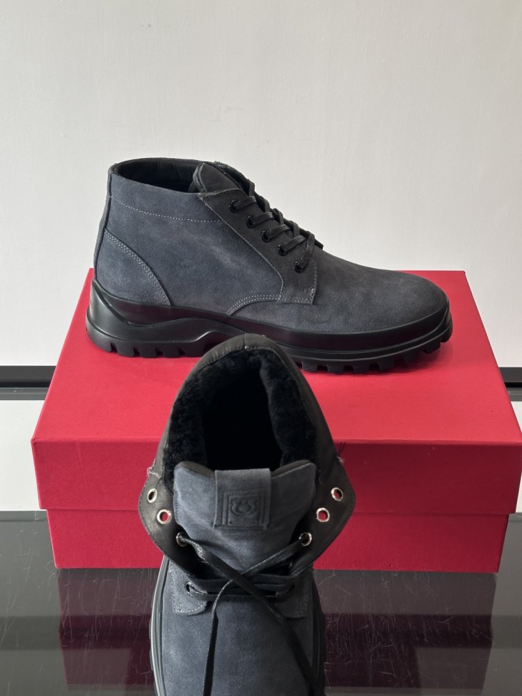 Черевики чоловічі зимові замшеві на шнурівці фото 10