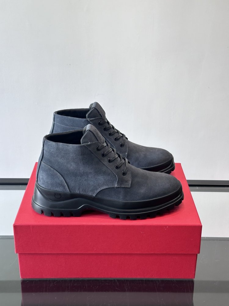 Черевики чоловічі зимові замшеві на шнурівці