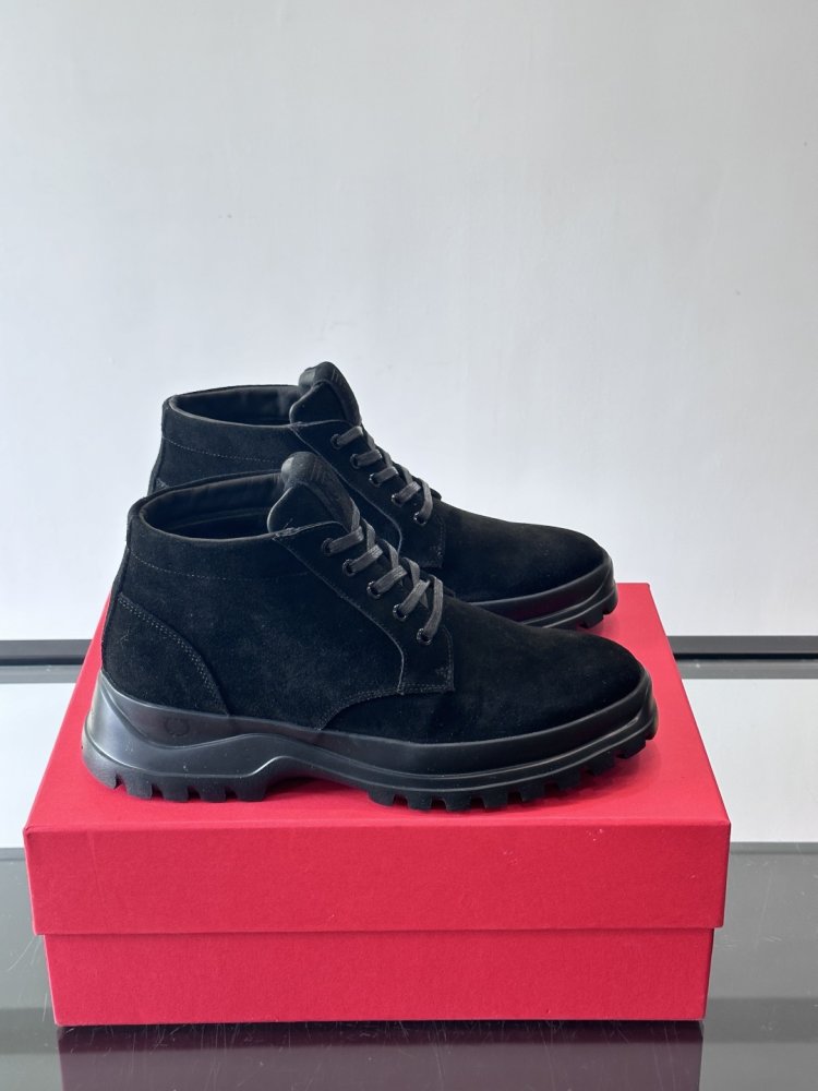 Черевики чоловічі зимові замшеві на шнурівці