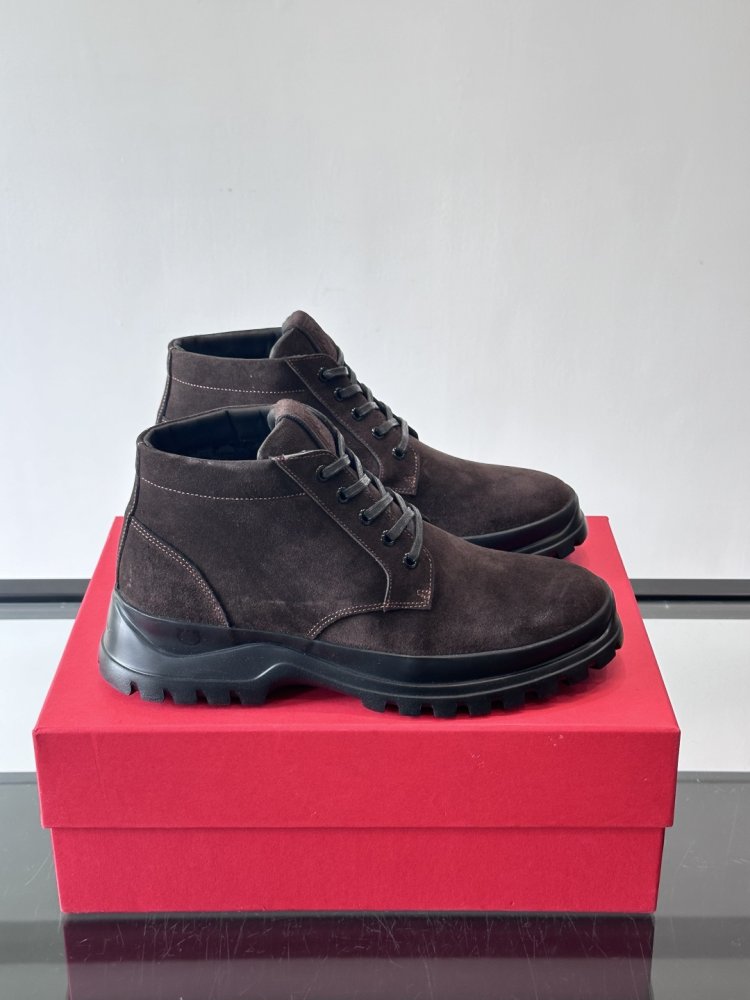 Черевики чоловічі зимові замшеві на шнурівці