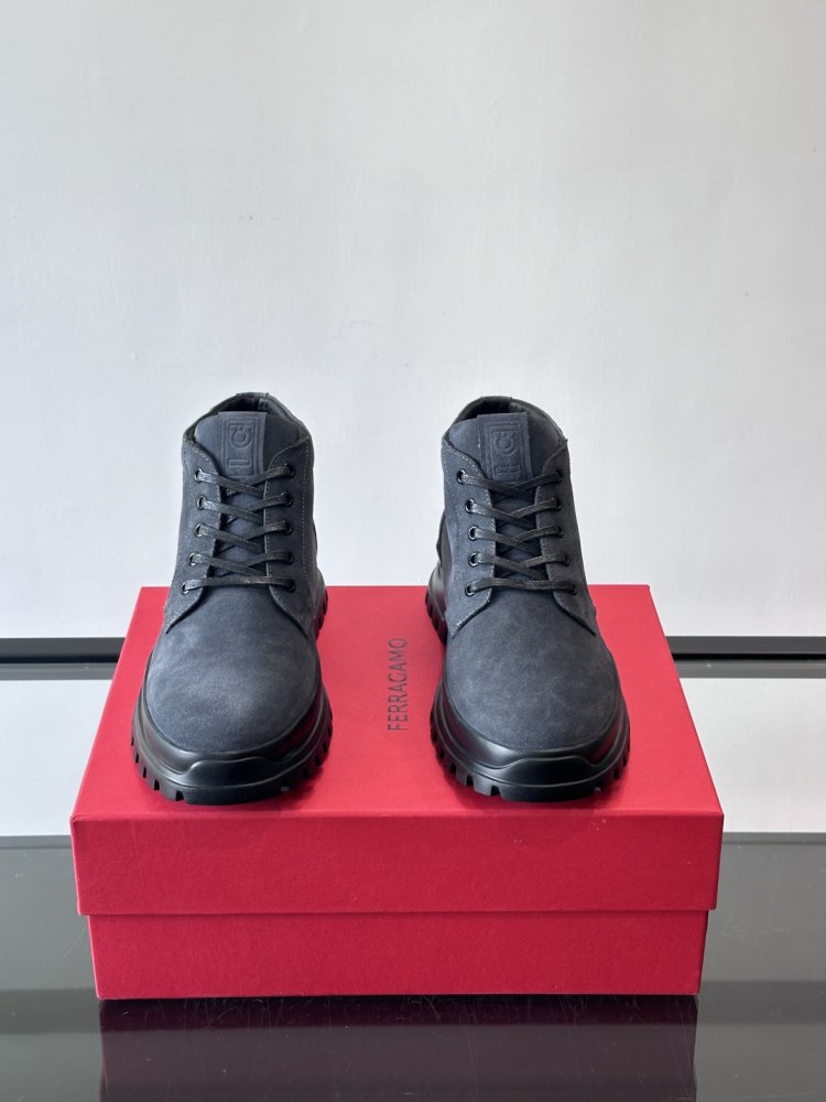 Черевики чоловічі зимові замшеві на шнурівці фото 2