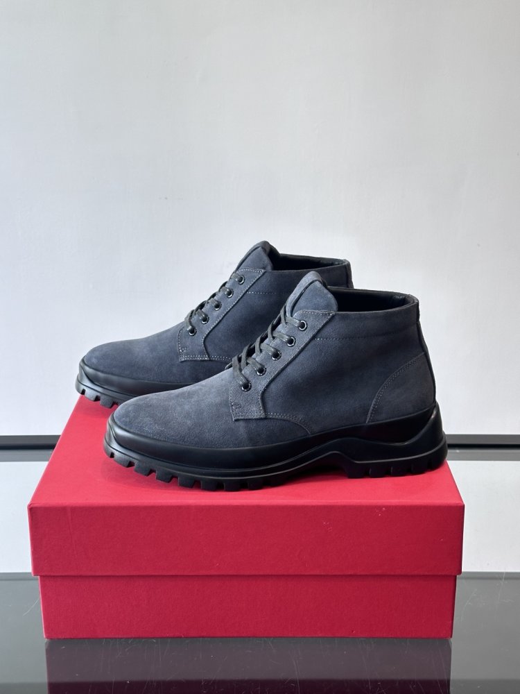 Черевики чоловічі зимові замшеві на шнурівці фото 3