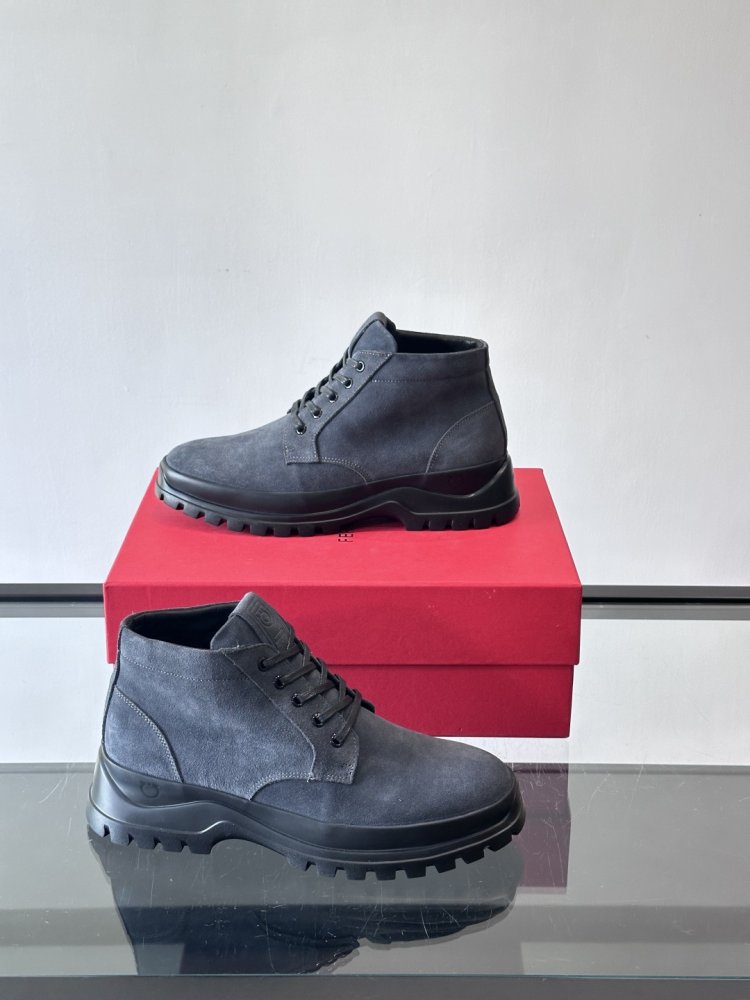 Черевики чоловічі зимові замшеві на шнурівці фото 4