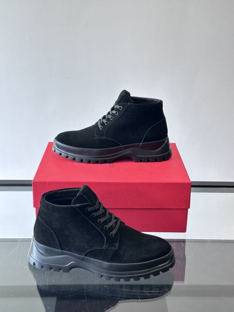 Черевики чоловічі зимові замшеві на шнурівці фото 4