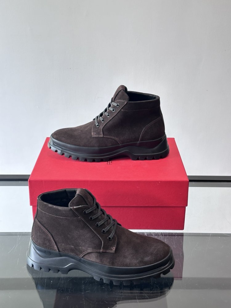 Черевики чоловічі зимові замшеві на шнурівці фото 4