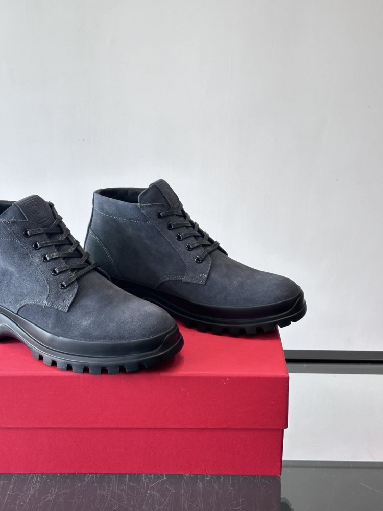 Черевики чоловічі зимові замшеві на шнурівці фото 7