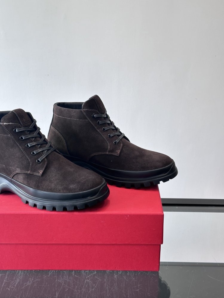 Черевики чоловічі зимові замшеві на шнурівці фото 7
