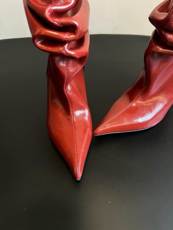 Черевики з гострим носком і плиссировкой фото 2